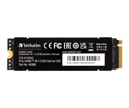 Dysk wewnętrzny Verbatim 2TB M.2 PCIe Gen4 NVMe Vi7000G Heatsink